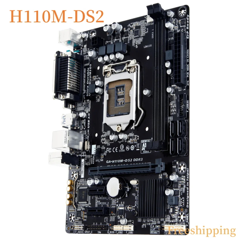 

For Gigabyte GA-H110M-DS2 Motherboard H110M-DS2 LGA1151 DDR3 Mainboard 100% Tested Fully Work