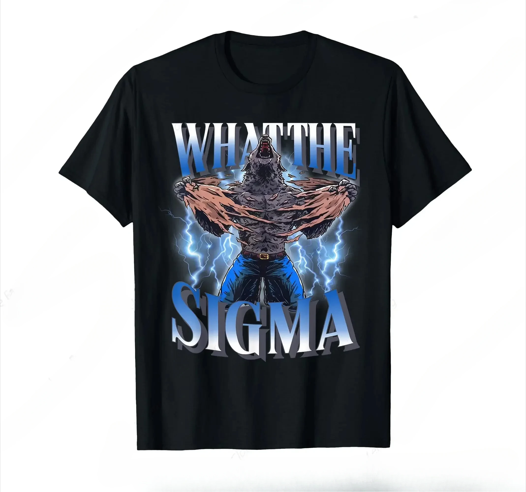 What The Sigma Cool Funny Alpha Wolf Meme T-Shirt Vintage Leisure Women Tee Daily Soft Unisex Clothing Sport Soft Women Tops