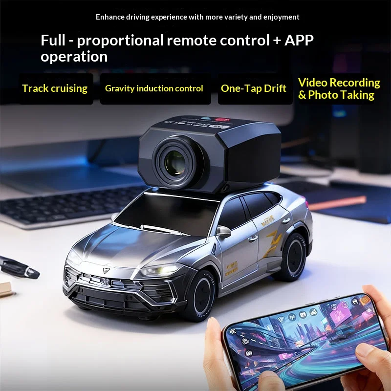 Full Proportion Fpv Rc Drift Car With Camera Electric First Person View App Control Mini Toy Car For Kids Boys Indoor Play
