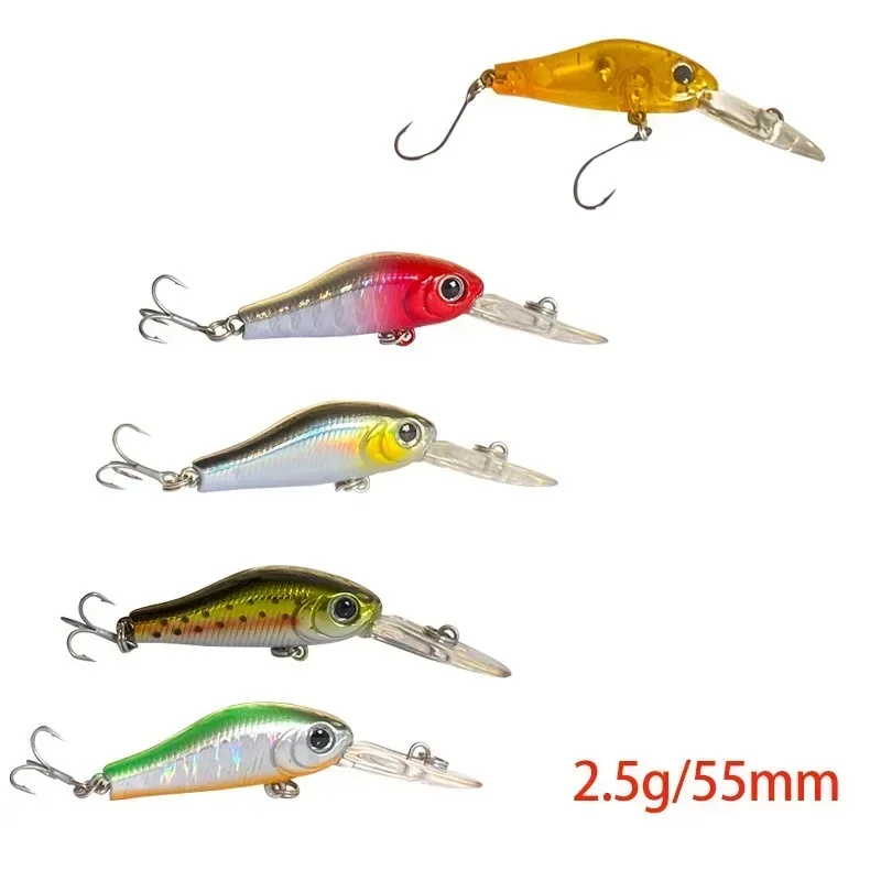 

1PCS 5.5cm/7cm Fishing Lure Quality Minnow Lure 3D Eyes Plastic Hard Bait Pesca Artificial Jig Wobblers Crankbait Fishing Bait