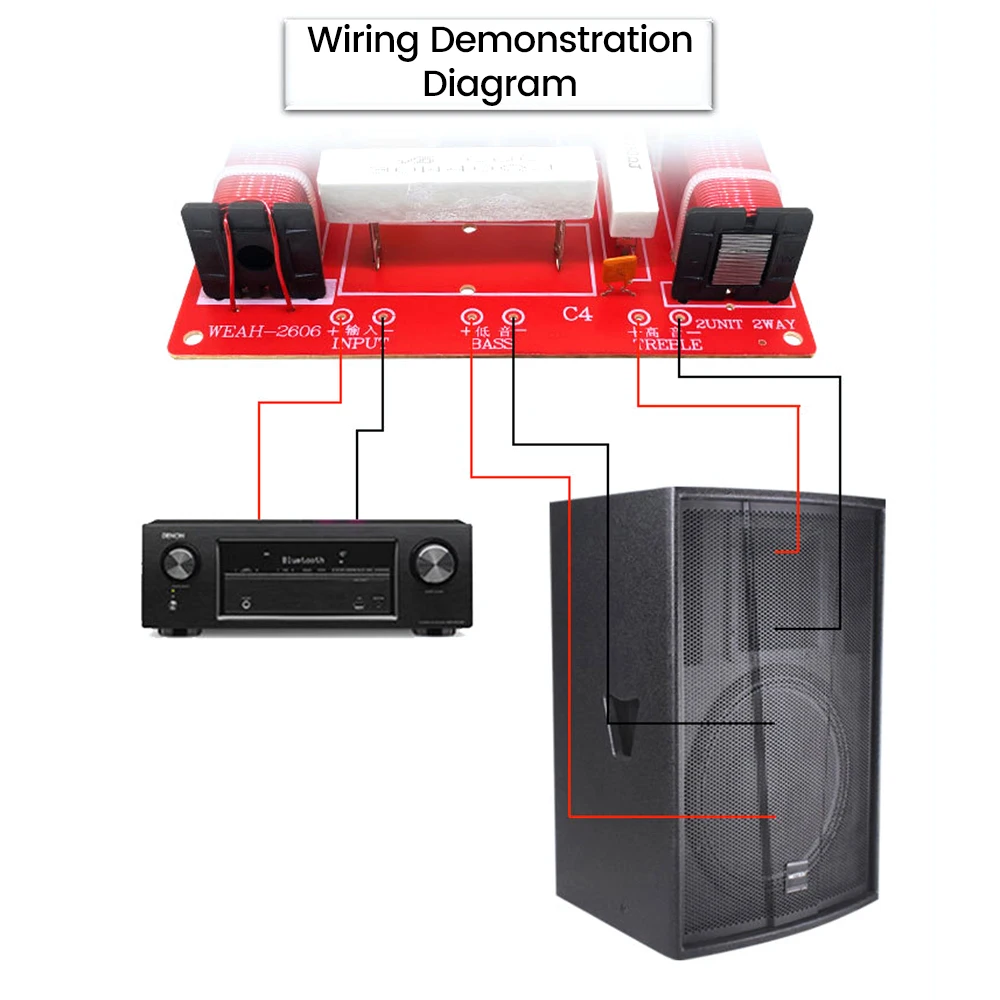 400W 2 Way HIFI Audio Speaker Crossover Treble Midrange Bass Independent Crossover Home Speakers Filter Frequency Divider