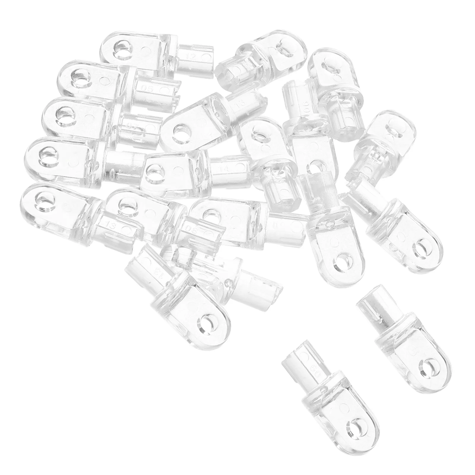 20 قطعة من أطراف العصا العمياء البلاستيكية الشفافة ملحقات بديلة لستائر النافذة الخارجية العمودية الأفقية