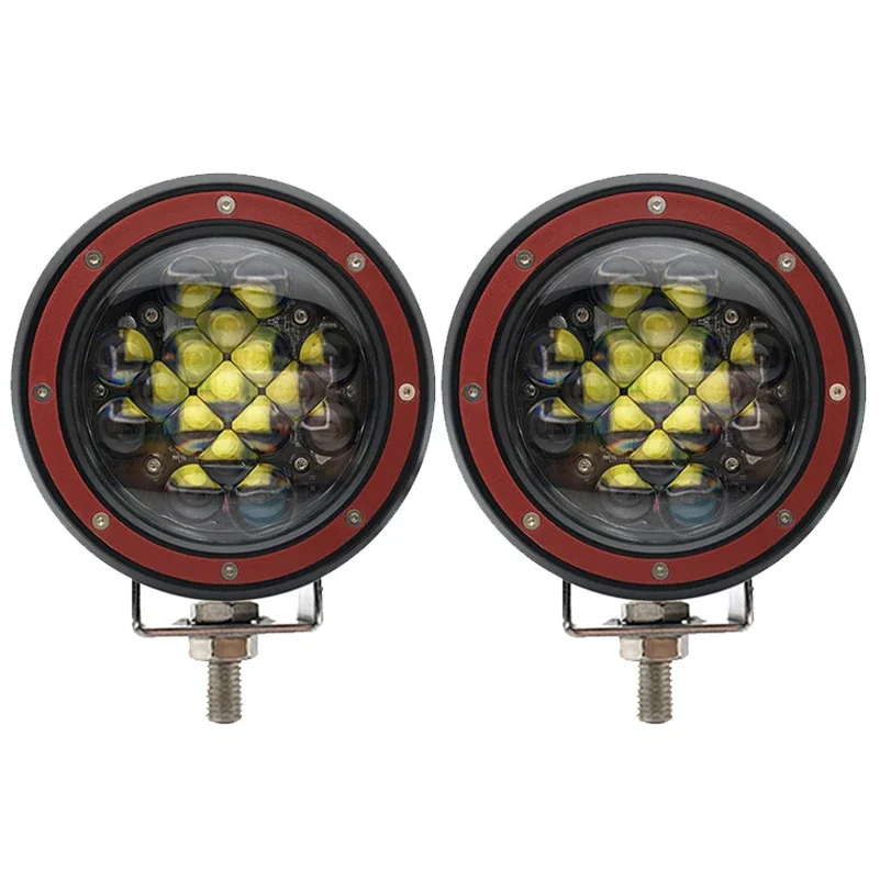 

2Pcs Round 5inch Led Work Light Spot Off Road Fog Driving Roof Bar Bumper for Jeep SUV Boat 4x4 Off Road 51W Led Lamp