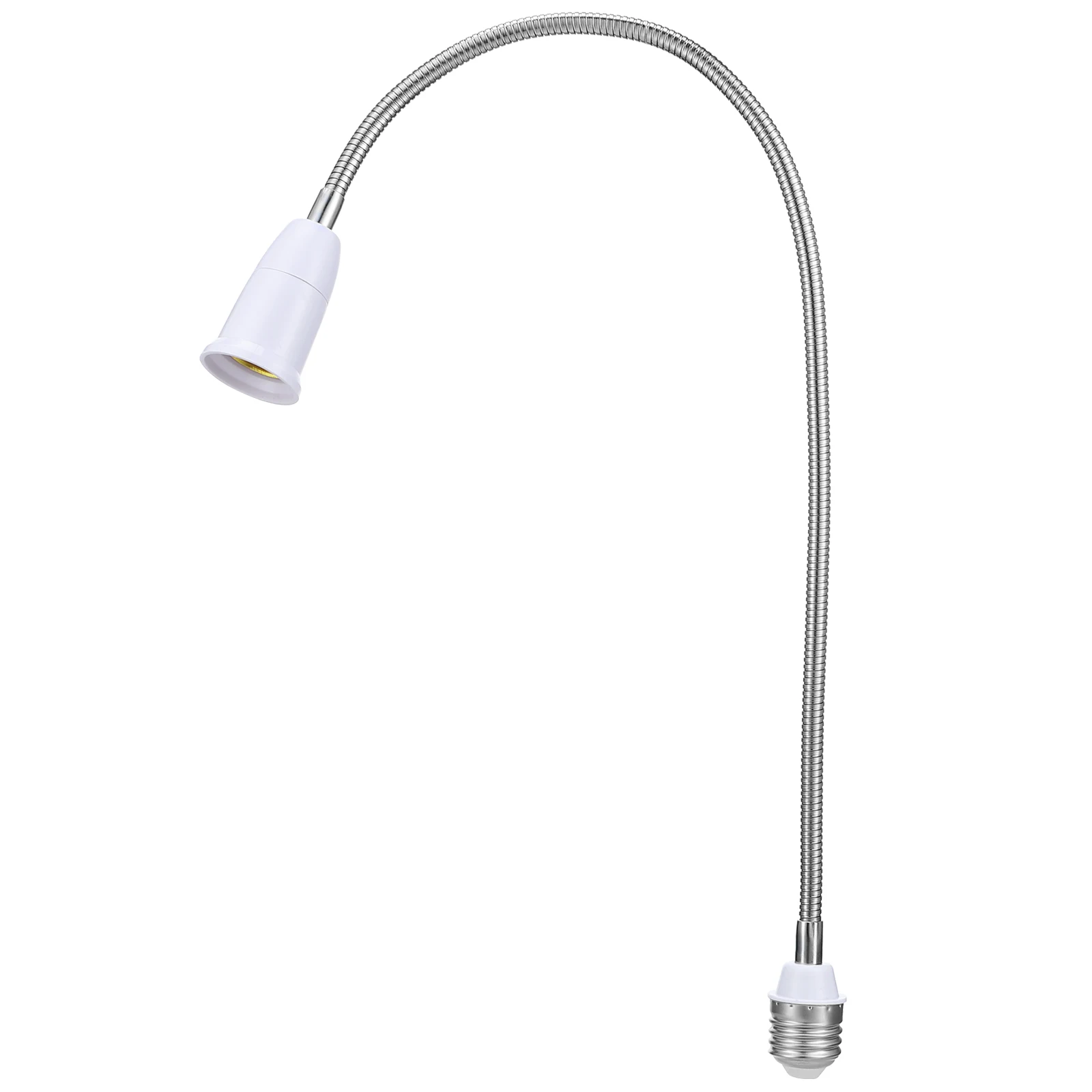 Prolunga portalampada flessibile 60 cm E27 Portalampada Tubo flessibile Durevole Convertitore testa lampada lunga Compatibile Illuminazione esterna fai da te