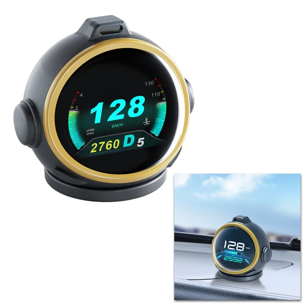 2023 Newest HUD Future-oriented Robot Design Digital Speedometer Gesture Control Gesture Recognition OBD2 Connection