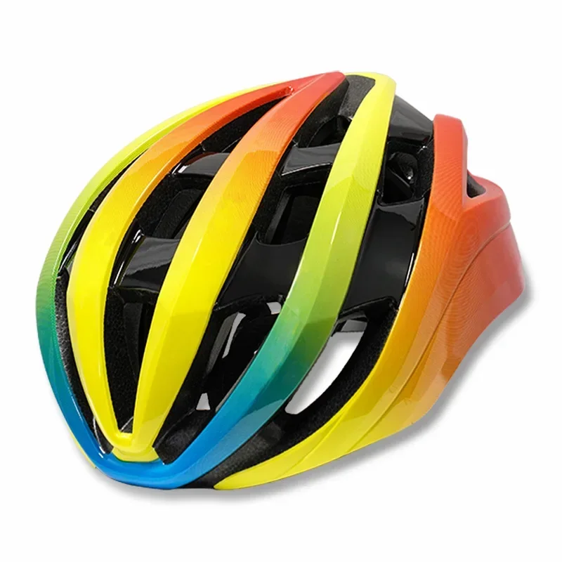 Colourful Gradient Colours Cycling Helmet Riding Bike Helmet Ultra-lightweight Ventilated Breathable Summer Adult Bicycle Helmet