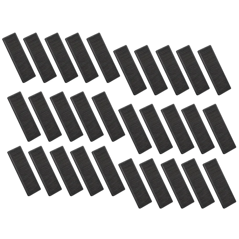 Solid Plastic Shims for Drywall Joint Alignment Cabinet Toe-Kick Adjustment and Appliance Management in Kitchen Builds