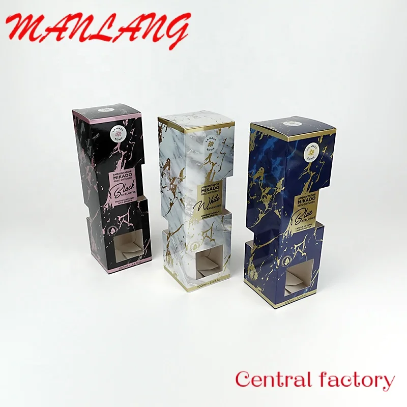 CustomCustom High End Handmade Perfume Aromatherapy Cosmetics Folding Gift Box For Reed Diffuser Packaging