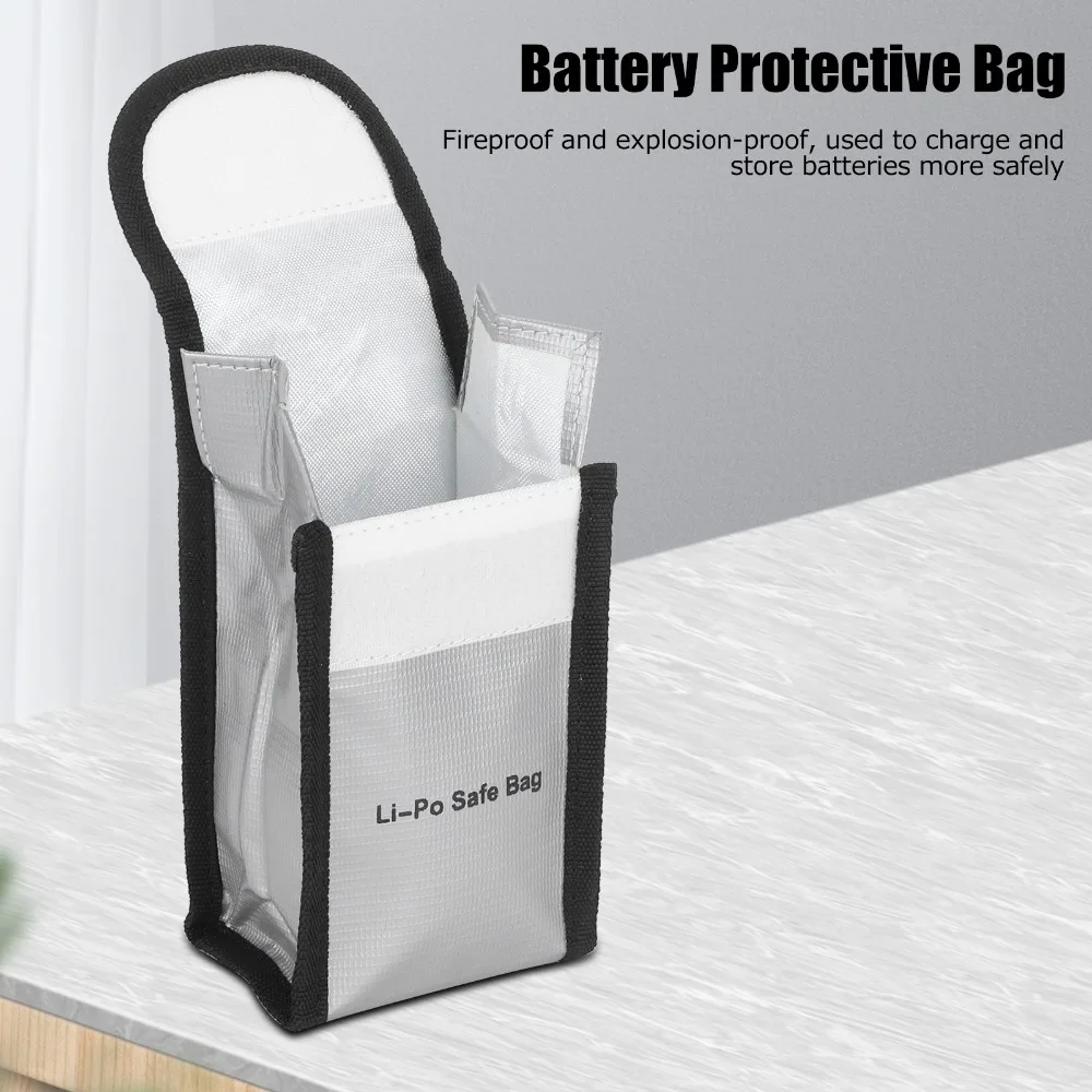 Sturdy Fireproof Battery Safety Bag Safe Explosion-proof Explosion-proof Bag Durable Portable Protective Pouch Battery Storage