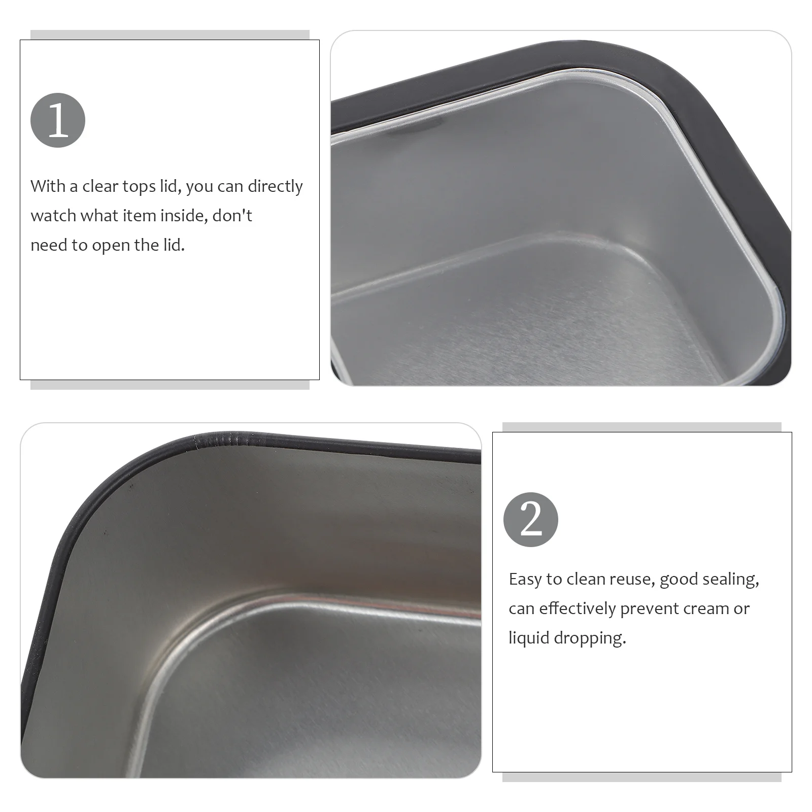 

15Pcs Gift Packaging Boxes Square Metal Tins Clear Lids Prevent Leakage for DIY Containers Ointments Storage
