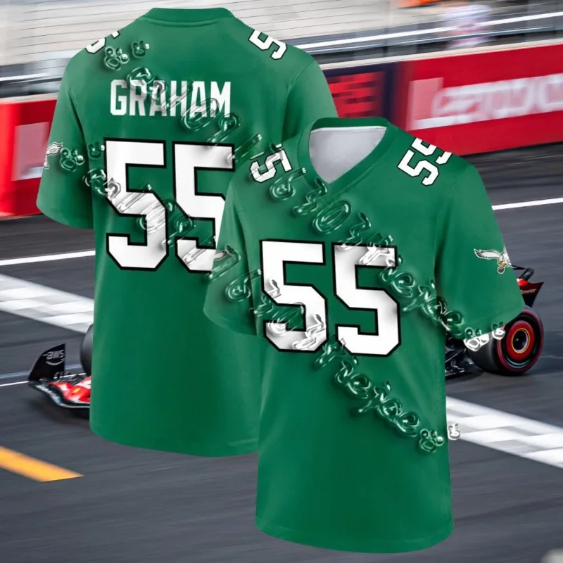 

25 Philadelphia American Football Jersey Rugby Jersey Sportswear Training T-shirt Eagles Barkley 26 Number Sportswear Clothing