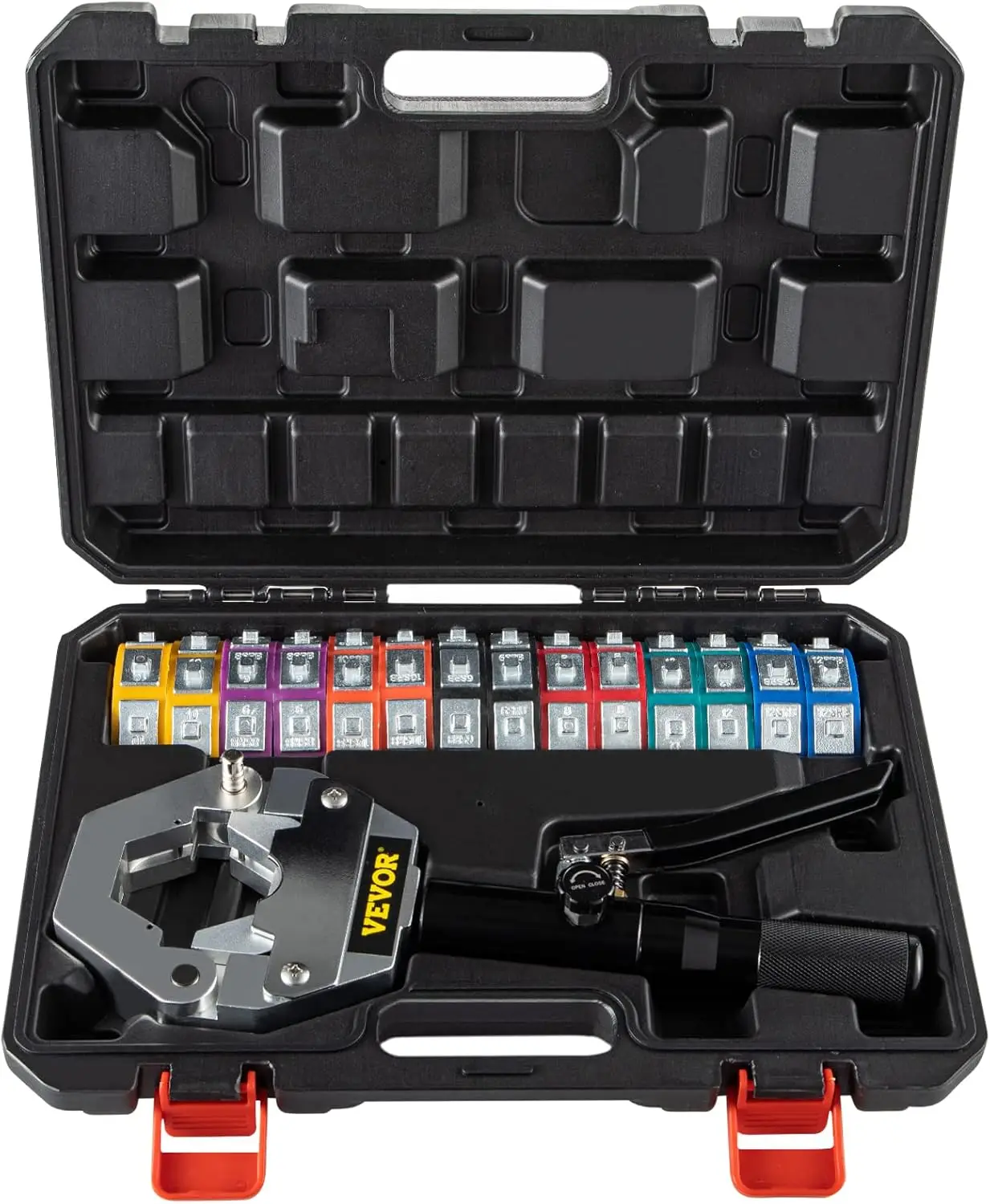 

Hydraulic Hose Crimper Hydra-Krimp 71500,Manual AC Hose Crimper Kit Air Conditioning Repaire Handheld,7 Die Set