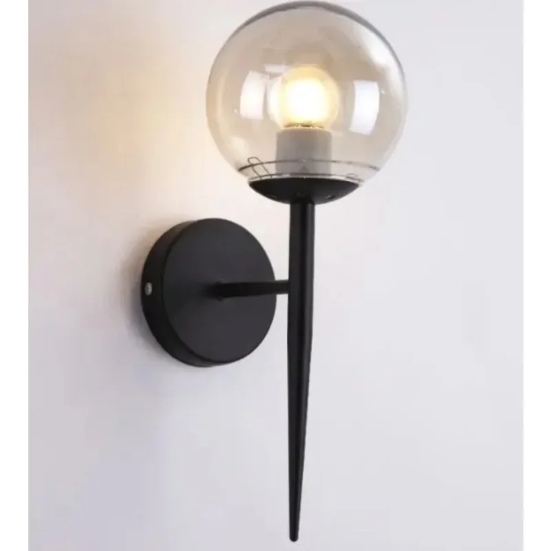Modern Simple Restaurant Bedroom Bed Wall Lamp Creative American Industrial Retro Iron Art Single Head Magic Bean Wall Lamp