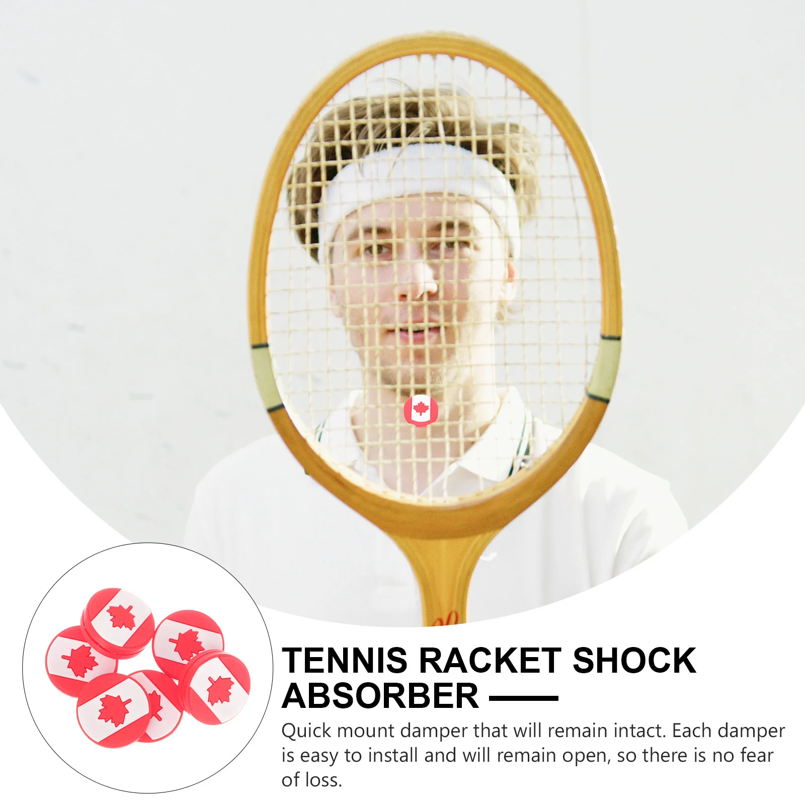 6-delige tennisracket schokdemper anti-vibratie demper tennisaccessoires voor schokkende demperdempers