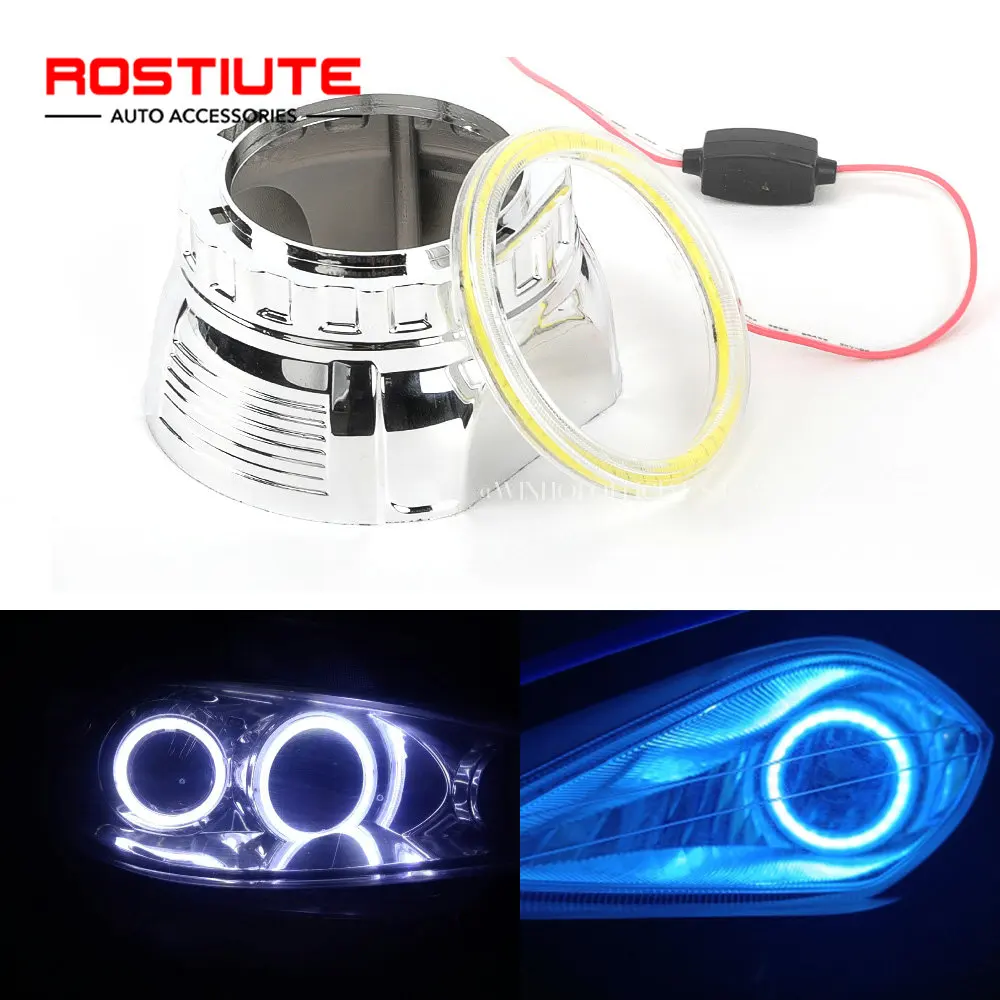 1Pcs 60Mm 70Mm 80Mm 90Mm 100Mm 110Mm 120Mm Led Halo Ring Angel ogen Koplampen 12-24V Ronde Auto Led Ring Licht Voor Motorfiets