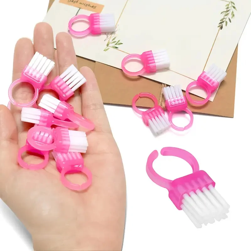 10/20 szt. Pędzli w kształcie pierścienia do czyszczenia paznokci Profesjonalne narzędzie do usuwania żelu do paznokci, pudru i pyłu do paznokci Salonowe pędzle do czyszczenia paznokci