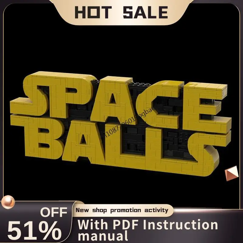 

New 777PCS Famous Star Battle Movie Moc Spaceballs Words Logo Model Custom Puzzle Diy Creative Ideas Kids Toys Birthday Gifts