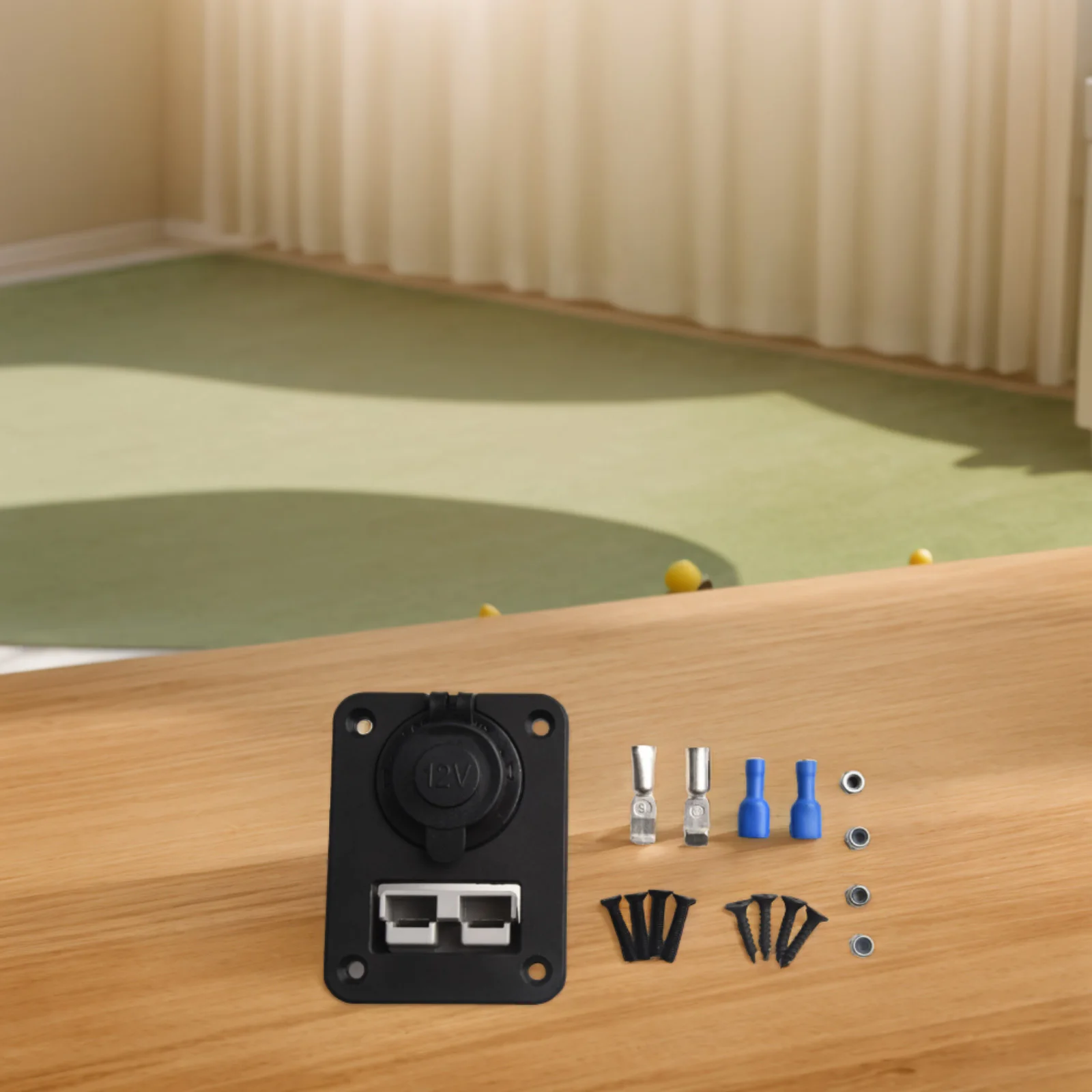 50A Flush Mount Socket Charging Plate for RVs Campers Trailers Yachts Buses 12V 24V 600V UL94 V0 Specification