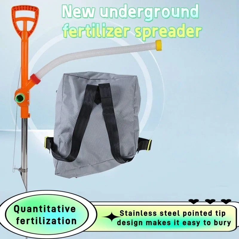 Portable Manual Fertilizer Spreader Backpack Garden Topdressing Tool with Adjustable Anti - Slip Handle for Farm Vegetable