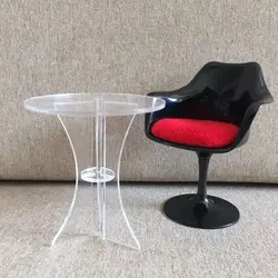 1/6 Scale Doll Round Legged Chair Scene Model Doll Accessories Miniature Rotating Leisure Chair Photo Props Playing House