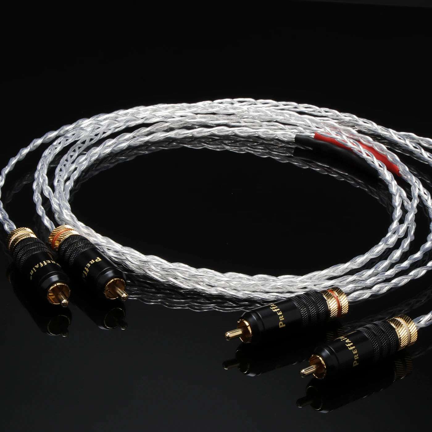 Paar 3AG XLR-Kabel RCA Doppelt Abgeschirmtes OCC Versilbertes Audio-RCA-Verbindungskabel 3CU RCA-Stecker Verlängerungskabel – Detail 10