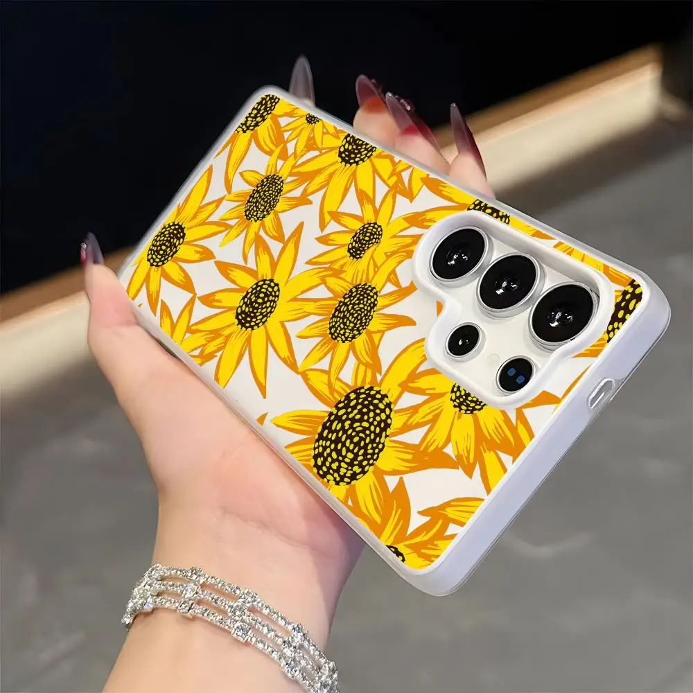 Yellow Sunflower Phone Case 2-in-1 Detachable Clear Case for Samsung S26-S22 Multi-Color Card Holder Soft TPU view 3