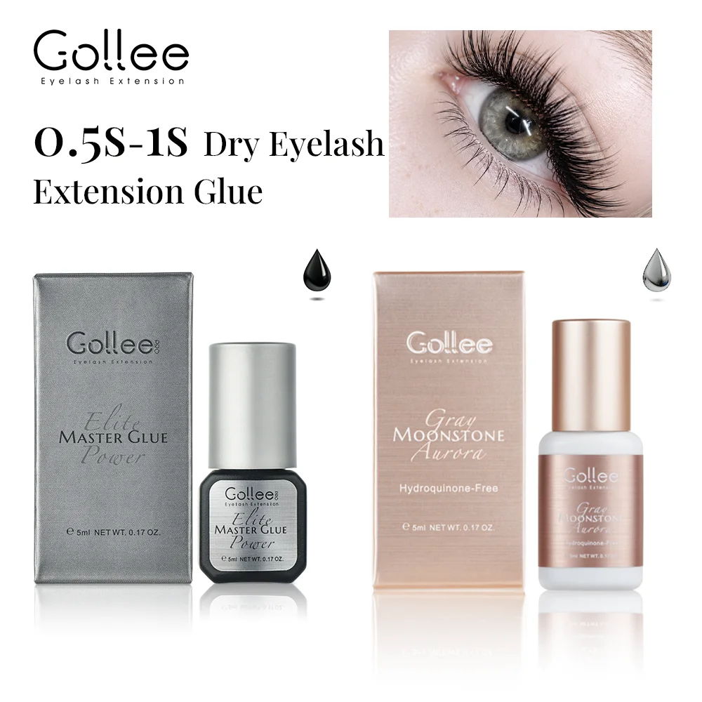Gollee 0.5-1s Drying Lashes Glue Extensions Lasting 6-8 Weeks Strong Adhesive Waterproof Professional Artists Eyelash Makeup