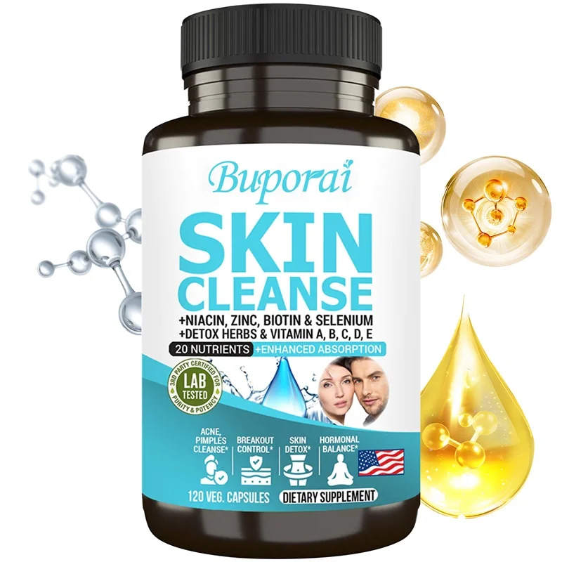 

Skin Cleanse Supplement - Helps Improve Skin Health, Detoxify, Whiten, Reduce Wrinkles, and Promote Hormonal Balance