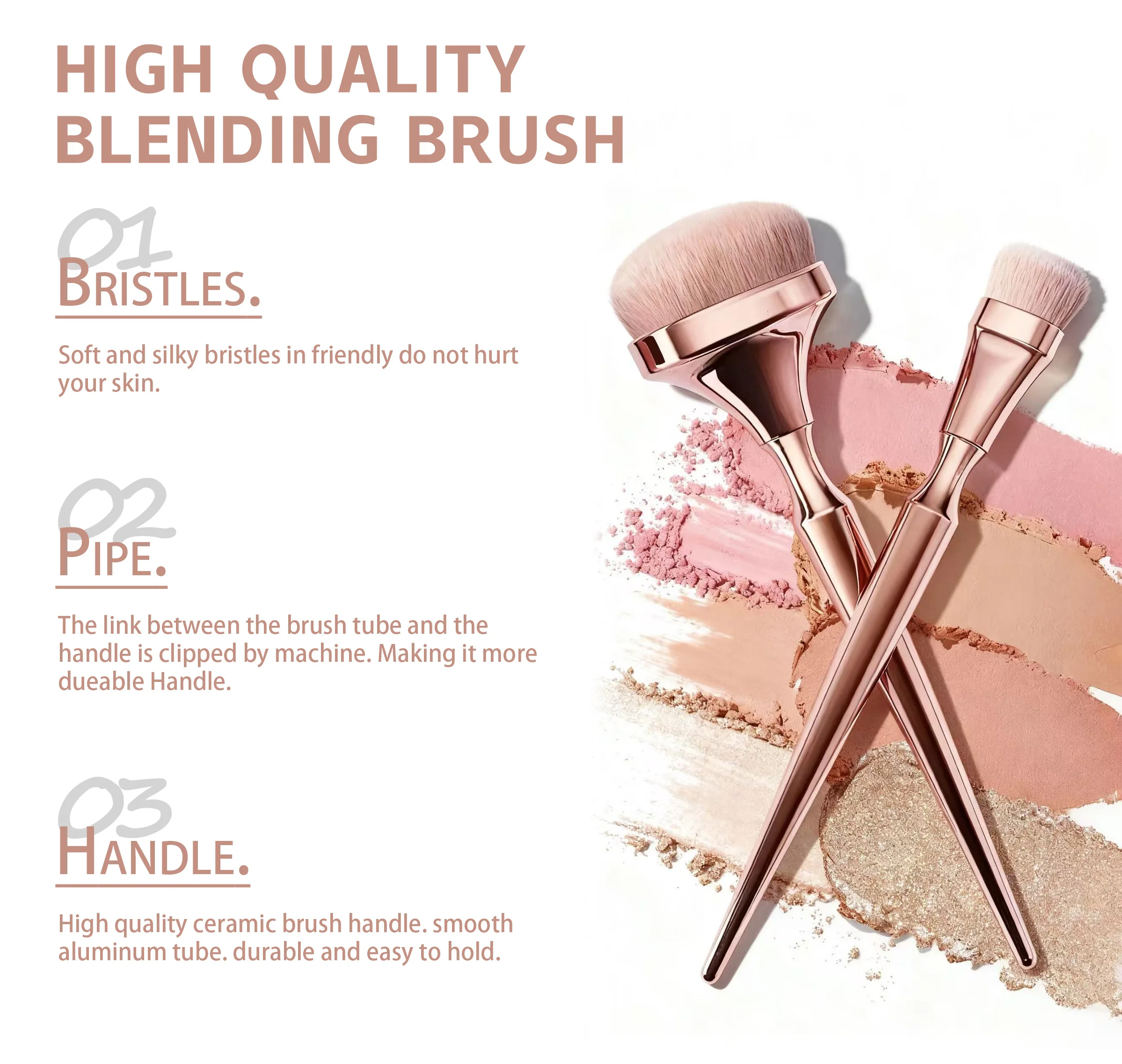 9 paak Makeup Brush Set Foundation Concealers Eye Shadows Powder Blush Blending Brushes Beauty Tools with Bag Professional