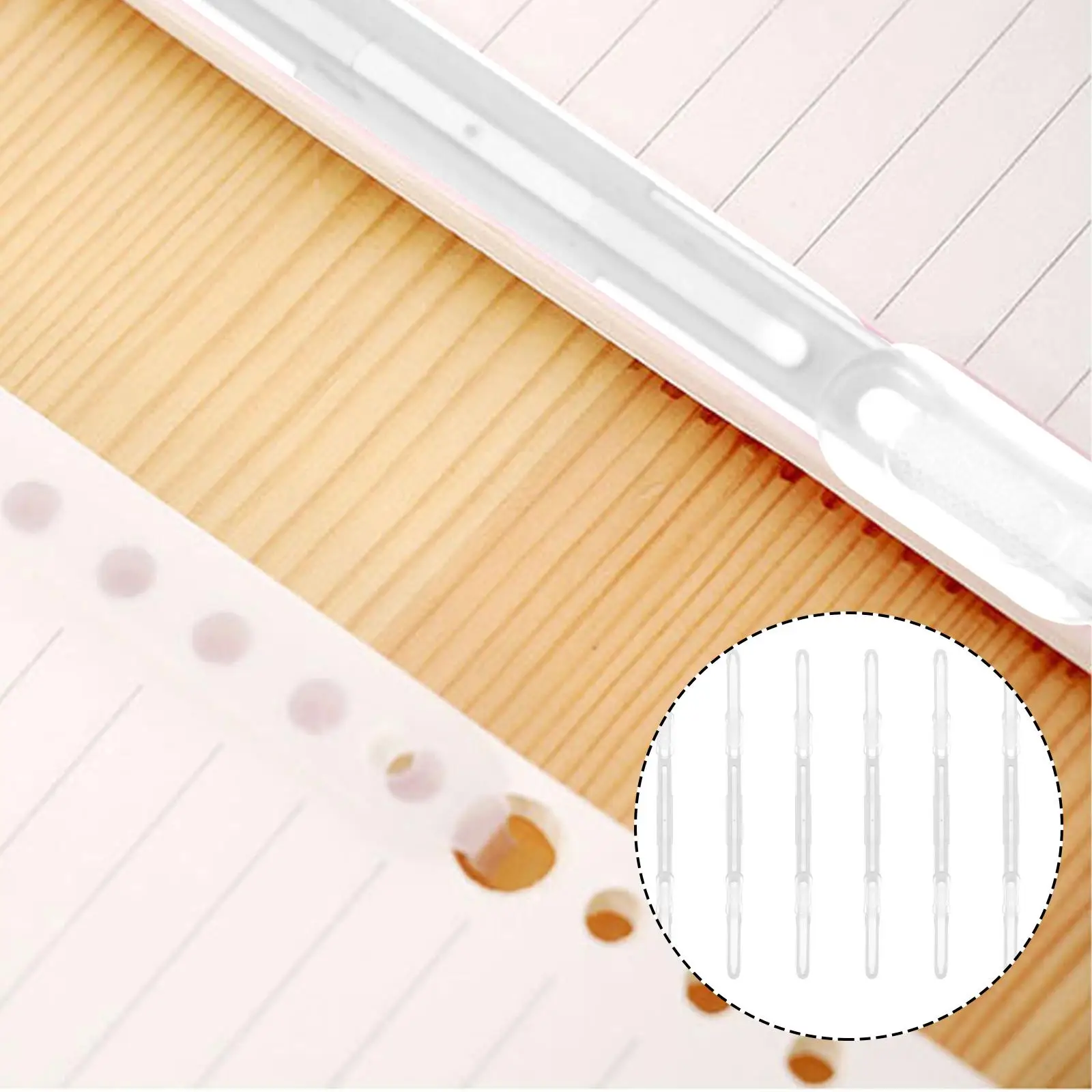 Binder Clips Lightweight Strong Clamping Force Bookbinding Stationery Supplies Plastic Loose Leaf Paper File