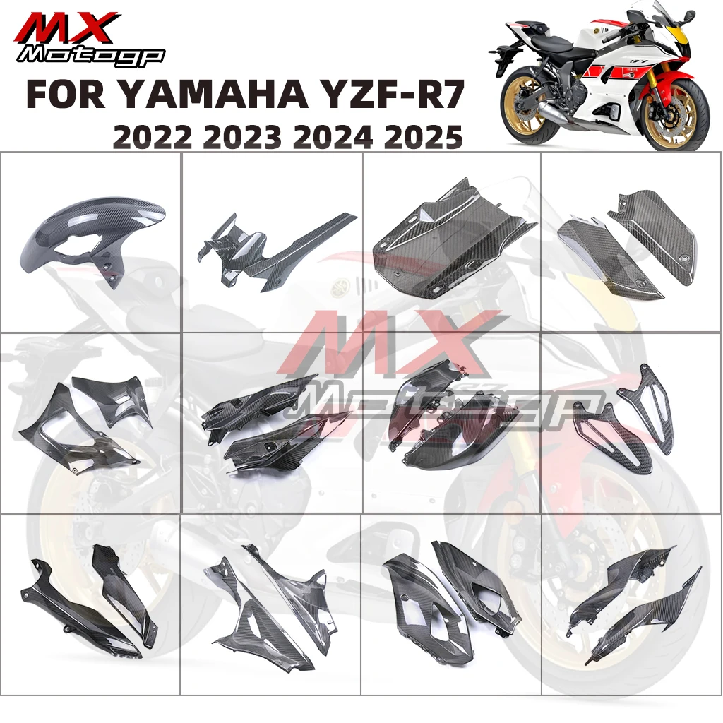 

Carbon Fiber For YAMAHA YZF R7 YZF-R7 2022-2025 YZFR7 2024 Front Fender Mudguard Side Panels Winglets Motorcycle Fairing Kits