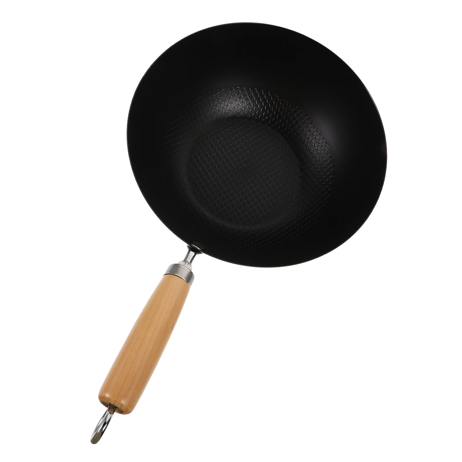 

Ergonomic Handle Small Iron Pan Gas Stove Compatible Household Frying Round Bottom For Induction Stove Kitchen Gadgets Home Use