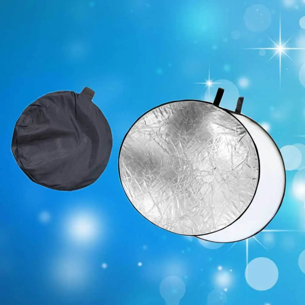 

80 CM Photography Reflector Double Sided 2-in-1 for Portrait Light Portable Sun Foldable
