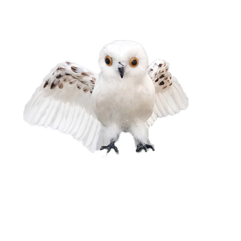 

Simulation feather owl handmade artwork decorative ornament scene props teaching model window display, etc