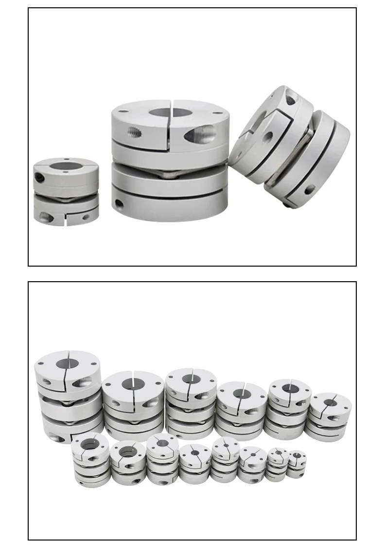 Aluminiumlegierung D44L50 Doppelmembrankupplung Elastischer Stecker D44mm L50mm Kugelumlaufspindel Schritt Servomotor Encoder Computer – Detail 9