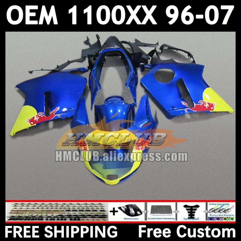 Blackbird For HONDA CBR 1100XX CBR1100 XX 86No.53 CBR1100XX 96 97 98 99 00 01 2002 2003 2004 yellow red 2005 2006 2007 Fairing