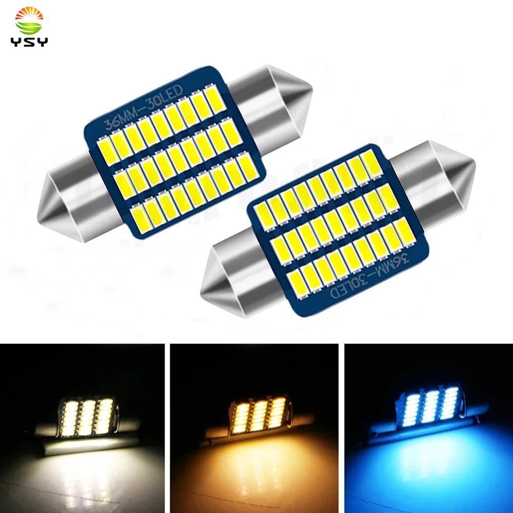 

2pcs Festoon c5w LED 31 36 39 41 mm 21 30 36 led bulb 3014 SMD reading lamp car Interior Light DC 12V