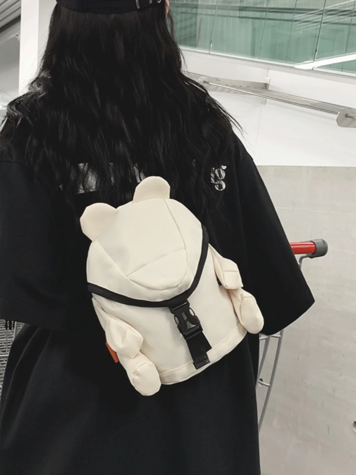 Original Cartoon Teddy Bear Design, Canvas Crossbody Women's Bag Simple And Casual Versatile Unisex Portable Shoulder Bag Trend