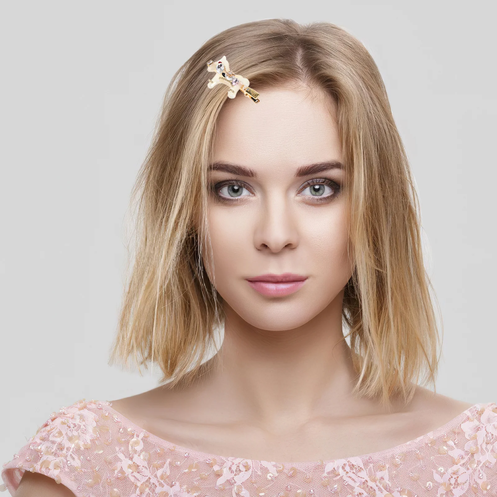 

Сверкающие заколки в виде лошади со стразами, заколки со знаком зодиака, безопасные нескользящие металлические заколки для волос для тонких густых волос, китайский Новый год