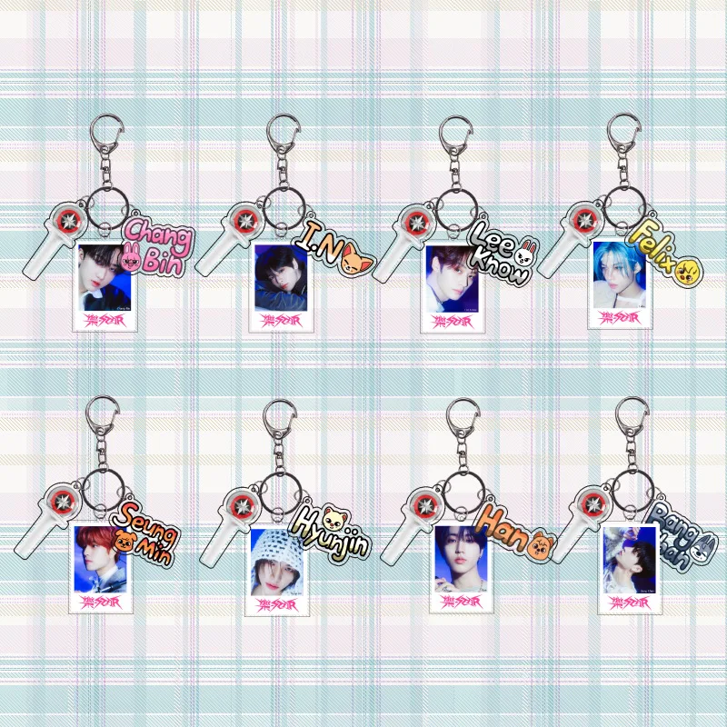 

StrayKids Cute Acrylic Keychain skzoo Korean boy band style Huang Xuanchen Li Longfu music album peripheral keychain
