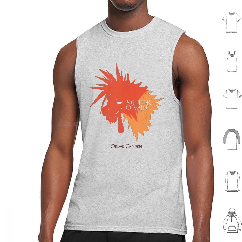 Red Xiii Meteor Is Coming Tank Tops Vest Sleeveless Final Fantasy Final Fantasy Vii Final Fantasy 7 Cosmo Red Xiii Nanaki Red