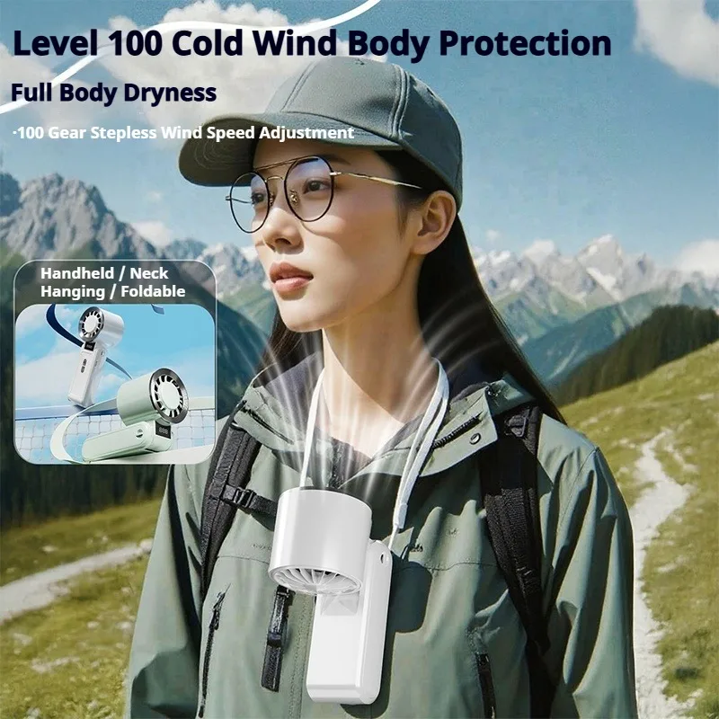 3600mAh pliable haute vitesse sac de glace ventilateur semi-conducteur réfrigération pliant cou ventilateurs été extérieur Usb Portable Mini