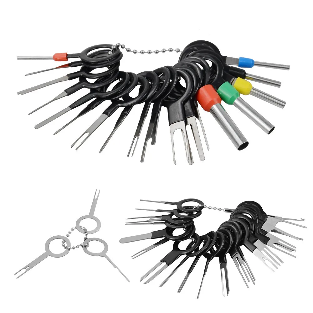 11/18/38/41pcs Car Terminal Removal Tool Wire Plug Connector Extractor Puller Release Pin Extractor Kit For Car Plug Repair Tool