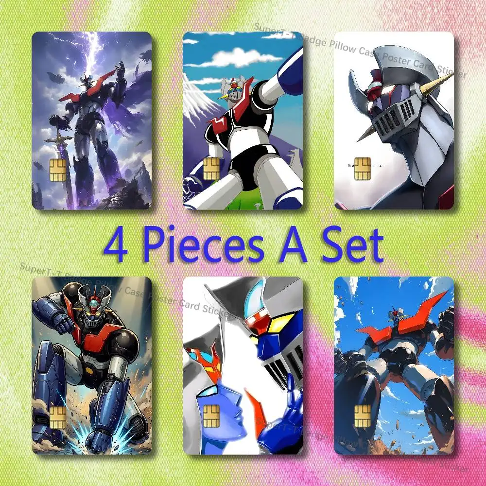 M-Mazinger Tranzor Z Credit Debit Card Sticker Bus Pass Diy Waterproof Small Chip Film Sticker Decoration