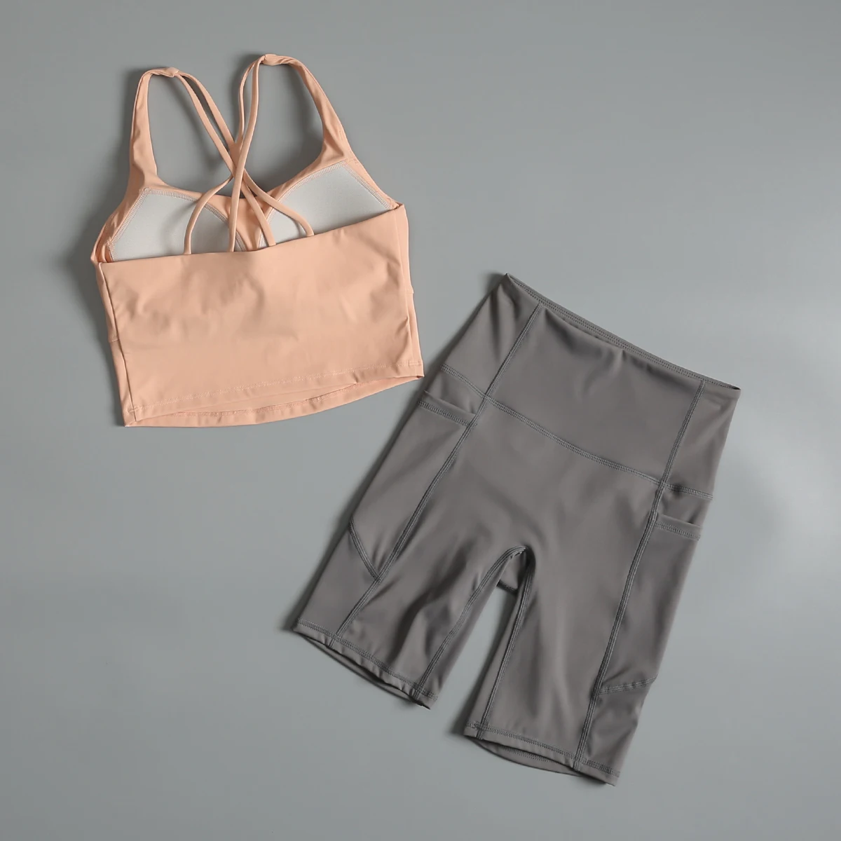 

Sports suits for women's summer thin fitness suits Internet celebrity yoga suits high-end running quick-drying vest five-point