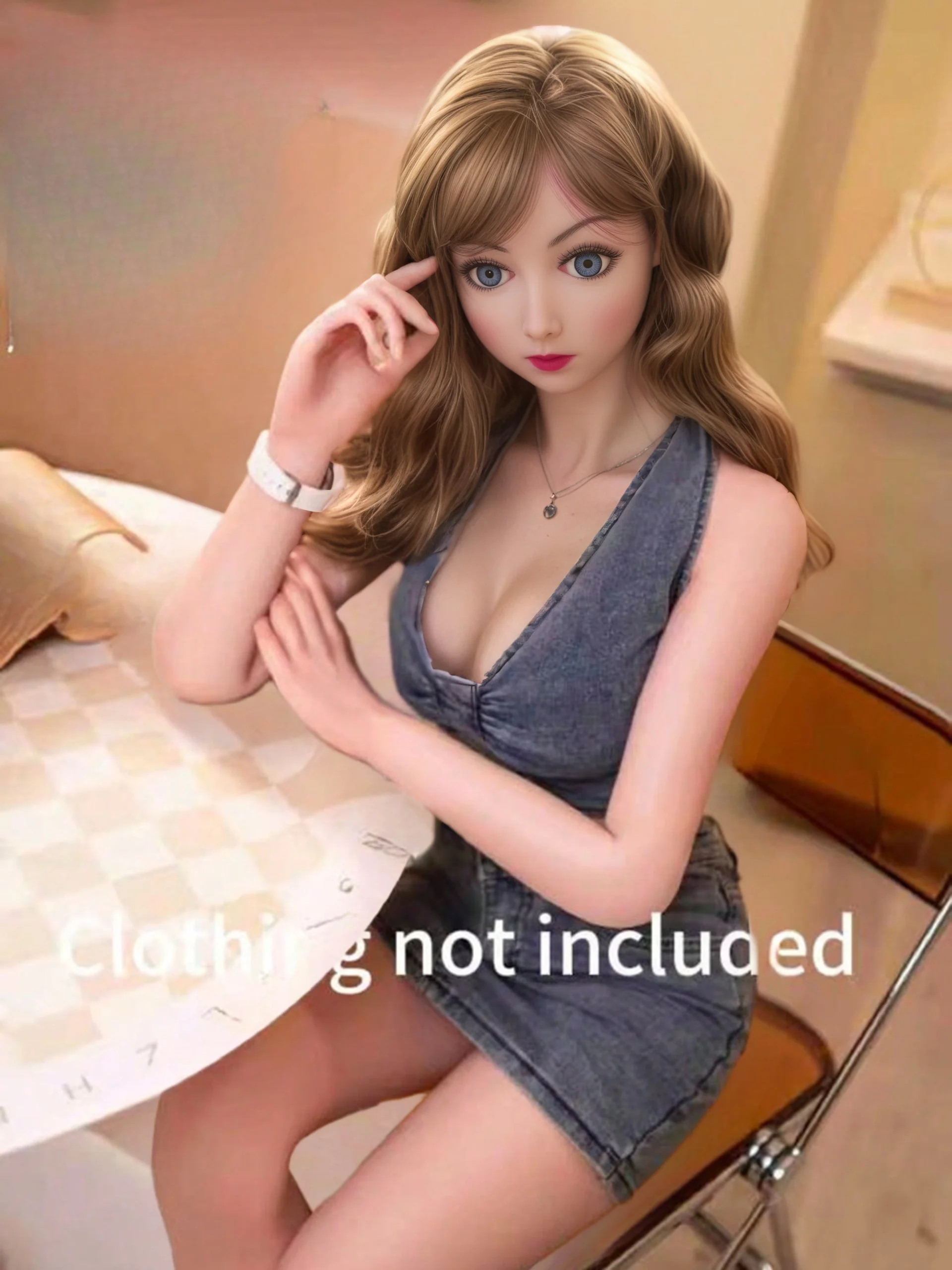 100cm/150cmのアニメドール、完璧な彼女、ウィッグ付きの取り外し可能な頭、調節可能なTPE素材のボディ、柔らかい（服なし）