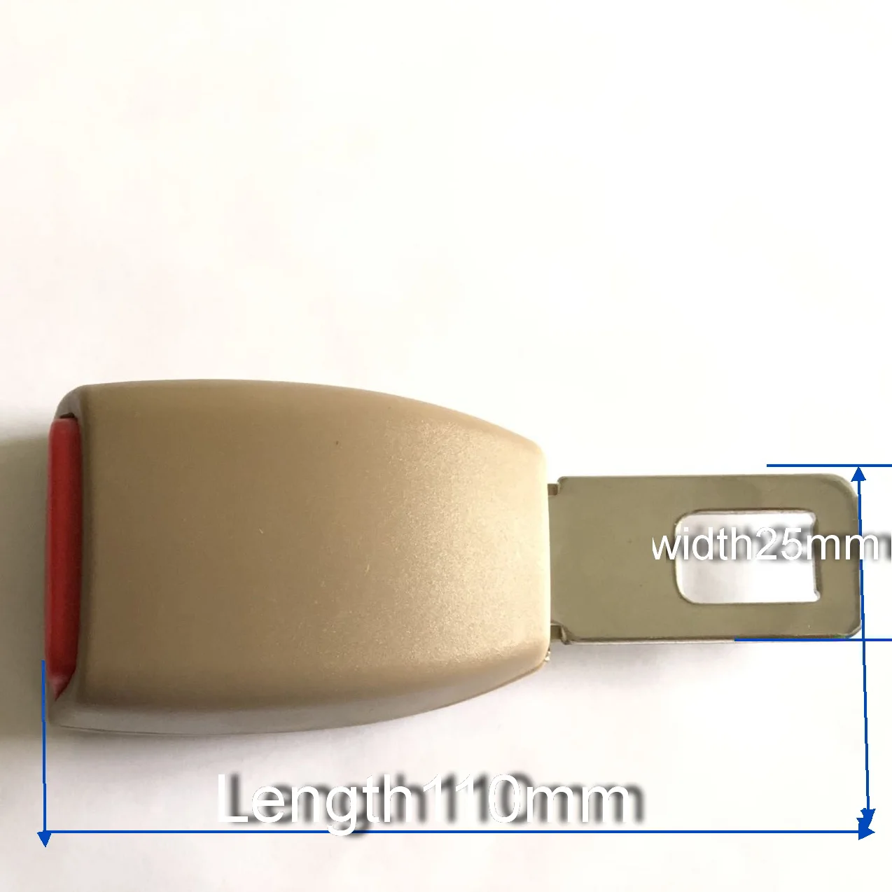 Seat Belt Extender Extension For 25mm Wide Buckle Add 110mm  Beige  Color Fit  Hyundai Santa cars