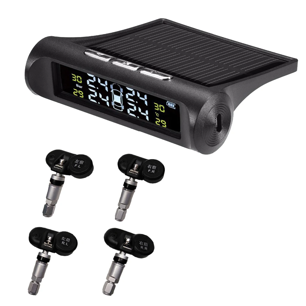 

Gazechimp Solar Power Wireless Auto Car Tire Pressure Monitor Tyre Detect