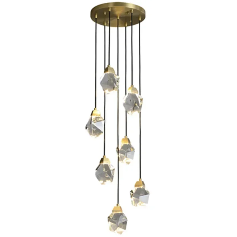 

Irrecgular Crystal Modern Pendant Hanging Lamp LED Clear Diamond Cristal Chandelier Light Art Deco Indoor Kitchen Island