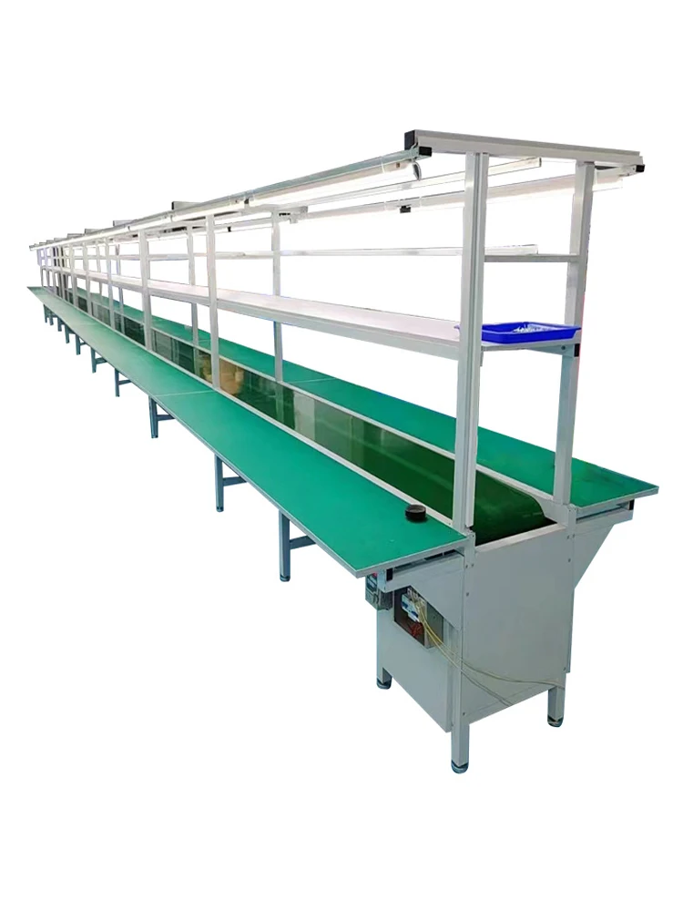 

Belt assembly line Anti-static workbench Workshop assembly line Automated wire drawing Electronics factory Conveyor belt